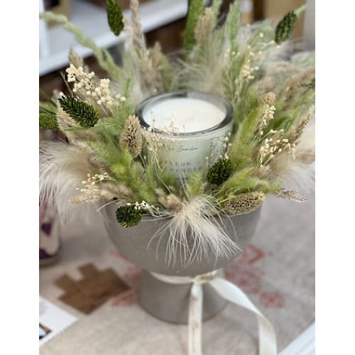 Bougie aux Fleurs Séchées Bougie aux Fleurs Séchées